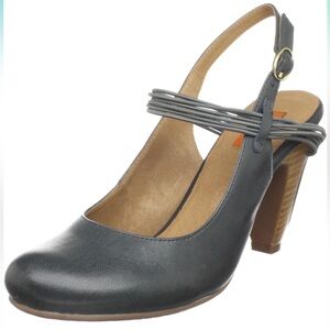 Miz Mooz Silva Gray ish green ish Slingback Heels